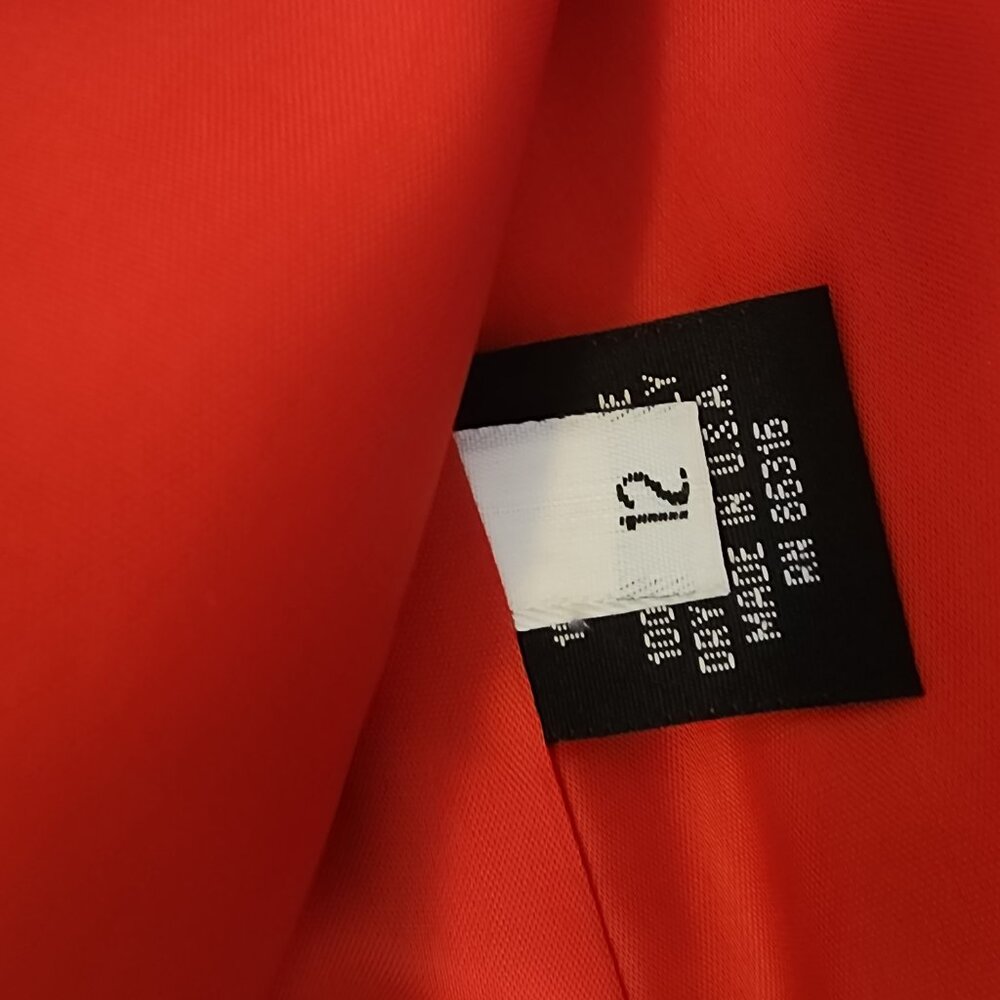 Vintage Red Blazer Wool, Acetate lining Women's Sz 12 The Works Saks Fifth Ave - Picture 5 of 8